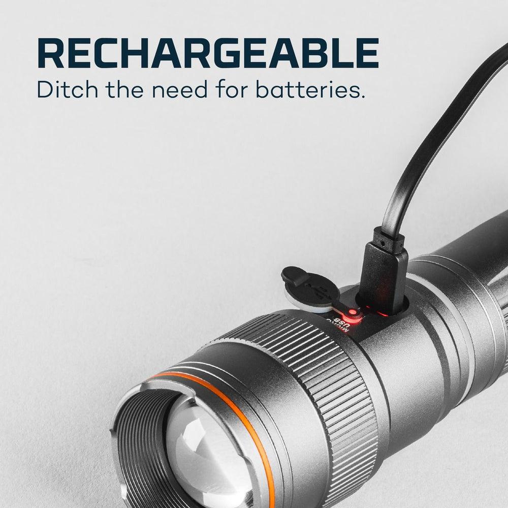 NEBO Franklin Slide Rechargeable 500 Lumen Dual Flashlight - Storm Grey - Image 6