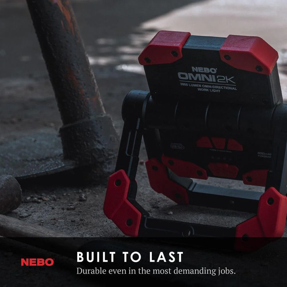 NEBO Omni 2K Rechargeable Worklight - Black/Red - Image 6